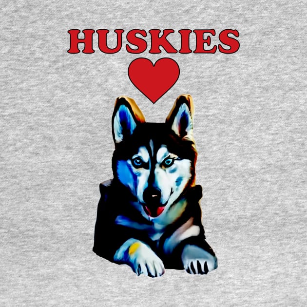 Huskies Love by Artsimple247